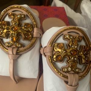 Tory Burch Jeweled Miller sandal. New in Box.
